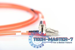 Patch cord światłowodowy FO LC/LC, dplx, MM 50/125, OM2, LSOH, 1m, pomarańczowy