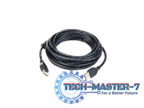 Przedłuzacz USB 2.0 typu AM-AF 1.8m FERRYT czarny