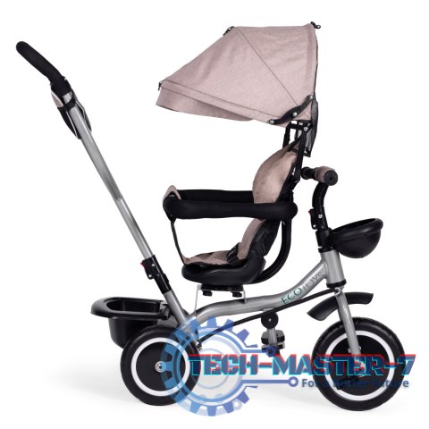 Trójkołowy rowerek spacerówka 2w1 obracane siedzisko składany daszek - beżowy ECOTOYS ECOTOYS Trójkołowy rowerek spacerówka 2w1 obracane siedzisko składany daszek - beżowy ECOTOYS ECOTOYS