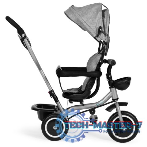 Trójkołowy rowerek spacerówka 2w1 obracane siedzisko składany daszek - szary ECOTOYS ECOTOYS Trójkołowy rowerek spacerówka 2w1 obracane siedzisko składany daszek - szary ECOTOYS ECOTOYS