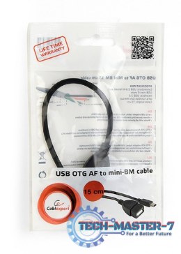 Kabel OTG USB Mini BM -> USB AF 15cm