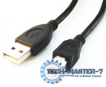 Kabel USB 2.0 typu AB AM-BM 3m czarny