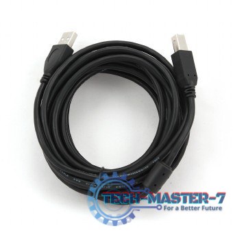 Kabel USB 2.0 typu AB AM-BM 4,5m FERRYT czarny Kabel USB 2.0 typu AB AM-BM 4,5m FERRYT czarny