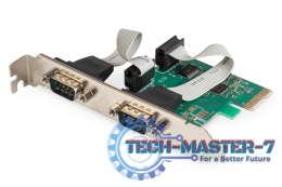 Karta rozszerzeń/Kontroler PCI Express RS232 Serial Port, 2xDB9, Chipset: ASIX99100