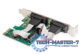 Karta rozszerzeń/Kontroler PCI Express RS232 Serial Port, 2xDB9, Chipset: ASIX99100
