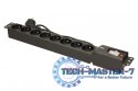 Listwa przeciwprzepięciowa LXARM 810, 3L, PDU, 1,5m, czarna