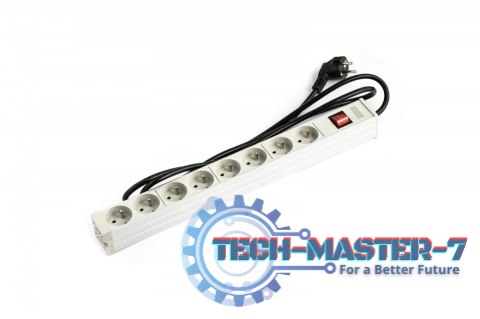 Listwa zasilająca PDU 19" RACK 8xTyp E, 1.8m 1xSchuko, 16A, wł./wył., aluminiowa Listwa zasilająca PDU 19" RACK 8xTyp E, 1.8m 1xSchuko, 16A, wł./wył., aluminiowa