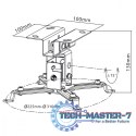 MC-582 sufitowy uchwyt do projektora 12cm 20kg