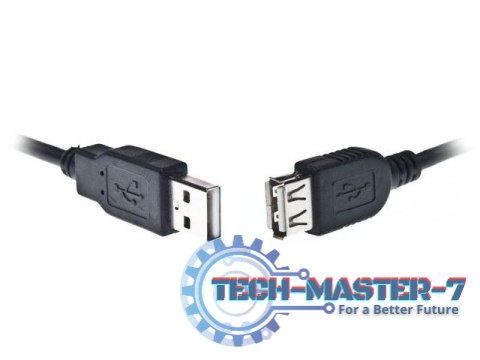 Przedluzacz USB 2.0 typu AM-AF 3m czarny
