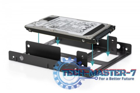 Ramka montażowa/Adapter SSD/HDD 2x 2.5" do 3.5" (ATA, SATA, SSD) metalowa ,zestaw, czarna Ramka montażowa/Adapter SSD/HDD 2x 2.5" do 3.5" (ATA, SATA, SSD) metalowa ,zestaw, czarna