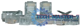 Wtyk RJ45 kat.6 UTP uniwersalny drut/linka 8P8C 100szt