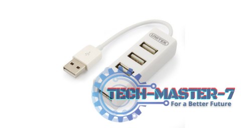 Hub 4x USB 2.0, Y-2146, 1x Lad.tel. biały