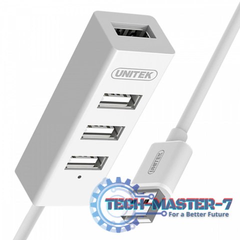 Hub 4x USB 2.0, Y-2146, 1x Lad.tel. biały Hub 4x USB 2.0, Y-2146, 1x Lad.tel. biały