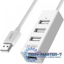 Hub 4x USB 2.0, Y-2146, 1x Lad.tel. biały