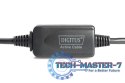 Kabel przedłużający USB 2.0 HighSpeed Typ USB A/USB A M/Ż aktywny, czarny 15m