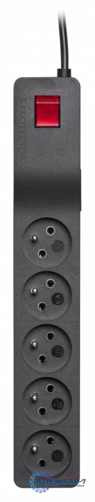 Listwa przeciwprzepięciowa ZX 510, 1L, Czarna, 2,5M Listwa przeciwprzepięciowa ZX 510, 1L, Czarna, 2,5M