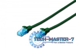 Patch cord U/UTP kat.5e PVC 10m Zielony