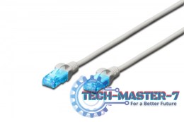 Patch cord U/UTP kat.5e PVC 1m szary