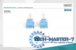 Patch cord U/UTP kat.5e PVC 3m Biały