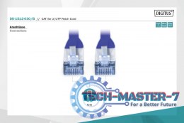 Patch cord U/UTP kat.5e PVC 3m niebieski