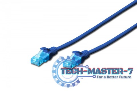 Patch cord U/UTP kat.5e PVC 5m niebieski