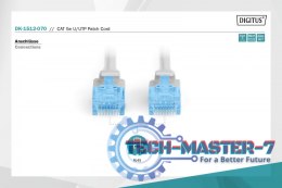 Patch cord U/UTP kat.5e PVC 7m Szary