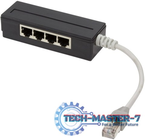 Splitter ekranowany, 5xRJ45, kabel 15cm