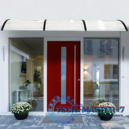 Daszek nad drzwi 120x80 cm zadaszenie osłona poliwęglan ModernHome ModernHome