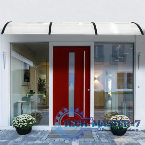 Daszek nad drzwi 120x80 cm zadaszenie osłona poliwęglan ModernHome ModernHome Daszek nad drzwi 120x80 cm zadaszenie osłona poliwęglan ModernHome ModernHome