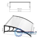Daszek nad drzwi 120x80 cm zadaszenie osłona poliwęglan ModernHome ModernHome