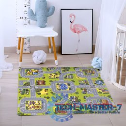 Duża mata piankowa EVA dla dzieci Miasto 90,5x90,5 cm 21 el. ECOTOYS ECOTOYS