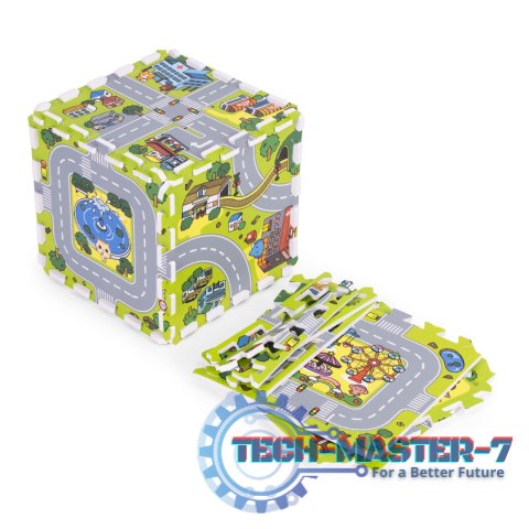 Duża mata piankowa EVA dla dzieci Miasto 90,5x90,5 cm 21 el. ECOTOYS ECOTOYS Duża mata piankowa EVA dla dzieci Miasto 90,5x90,5 cm 21 el. ECOTOYS ECOTOYS
