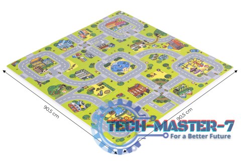 Duża mata piankowa EVA dla dzieci Miasto 90,5x90,5 cm 21 el. ECOTOYS ECOTOYS Duża mata piankowa EVA dla dzieci Miasto 90,5x90,5 cm 21 el. ECOTOYS ECOTOYS