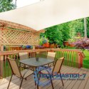 Kwadratowy żagiel przeciwsłoneczny 5x5m daszek wodoodporny ModernHome - beżowy ModernHome