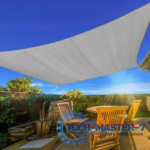 Kwadratowy żagiel przeciwsłoneczny 5x5m daszek wodoodpornyModernHome - szary ModernHome Kwadratowy żagiel przeciwsłoneczny 5x5m daszek wodoodpornyModernHome - szary ModernHome