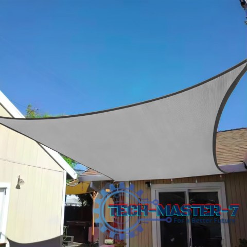 Kwadratowy żagiel przeciwsłoneczny 5x5m daszek wodoodpornyModernHome - szary ModernHome Kwadratowy żagiel przeciwsłoneczny 5x5m daszek wodoodpornyModernHome - szary ModernHome