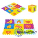 Mata piankowa dla dzieci owoce puzzle 9 elementów 86x86cm IPLAY IPLAY
