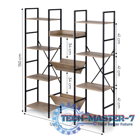 Nowoczesny stojący regał metalowy stelaż 11 półek ModernHome ModernHome Nowoczesny stojący regał metalowy stelaż 11 półek ModernHome ModernHome