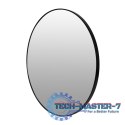 Okrągłe lustro ścienne 50 cm wiszące nowoczesne czarna rama aluminium ModernHome ModernHome