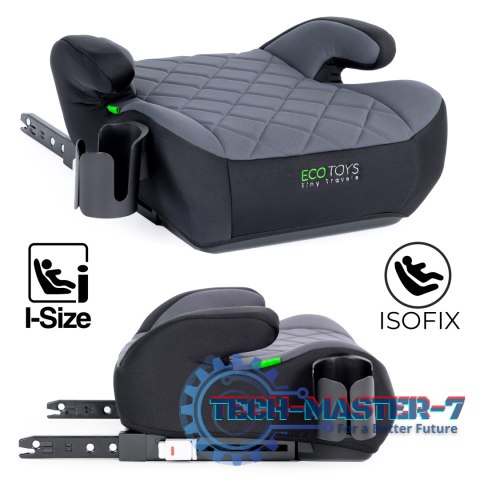 Podkładka ISOFIX samochodowa siedzisko dla dzieci i-SIZE uchwyt na napoje wzrost 125-150 cm ECOTOYS ECOTOYS Podkładka ISOFIX samochodowa siedzisko dla dzieci i-SIZE uchwyt na napoje wzrost 125-150 cm ECOTOYS ECOTOYS