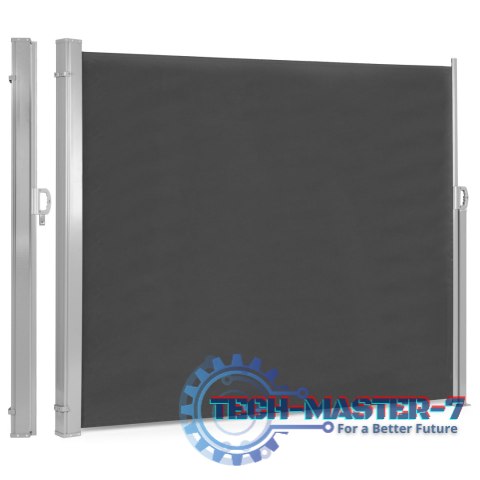 Składana markiza 300x180 cm boczna roleta parawan do ogrodu na taras antracyt ModernHome Składana markiza 300x180 cm boczna roleta parawan do ogrodu na taras antracyt ModernHome