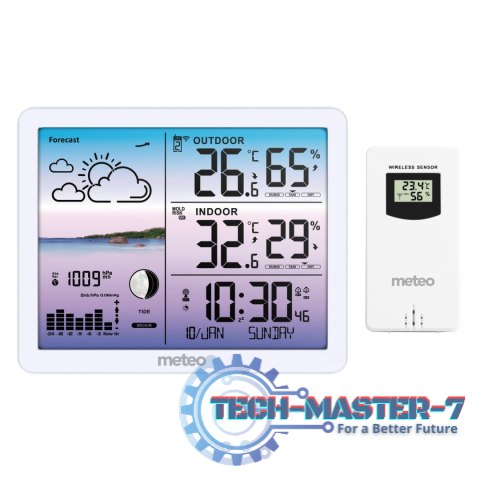 Stacja pogodowa METEO SP107 biała METEO Stacja pogodowa METEO SP107 biała METEO