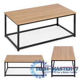 Stół kawowy ława duży brązowy blat metalowy stelaż ModernHome ModernHome