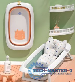 Wanienka dla dzieci wanna pomarańczowa składana z odpływem 81 cm - Krówka ECOTOYS ECOTOYS