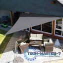 Żagiel przeciwsłoneczny daszek wodoodporny 4x4x4m ModernHome - szary ModernHome