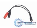 Adapter Jack Mini 4-Pin(M)->2x Jack Mini(F) 20cm