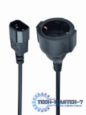 Adapter zasilania IEC320 C14->SCHUKO(F) 15 cm