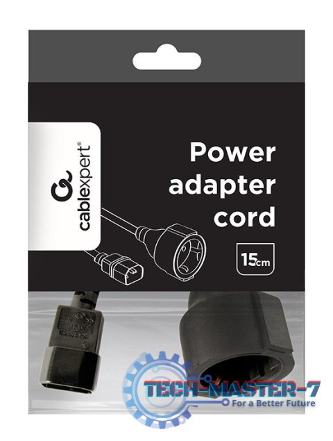 Adapter zasilania IEC320 C14->SCHUKO(F) 15 cm Adapter zasilania IEC320 C14->SCHUKO(F) 15 cm