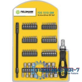 FDS 1010-58R Zestaw 56 bitów+wkrętak z grzechotką+elstyczna nasadka