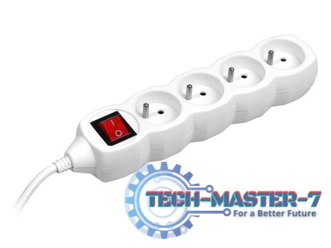 Listwa PowerWatch 3 m biala(4 gniazda)0/1 Listwa PowerWatch 3 m biala(4 gniazda)0/1
